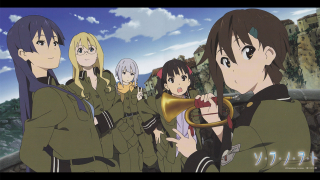 Anime girls trumpet group photo - a trumpet free wallpaper
