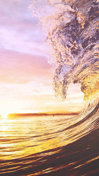 Breaking wave ocean sunset sunrise 5 - sunset free wallpaper