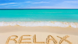Relax sand beach ocean blue - verdadism free wallpaper