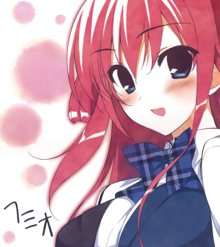 Girl red hair bow tie 3 - the camera free wallpaper