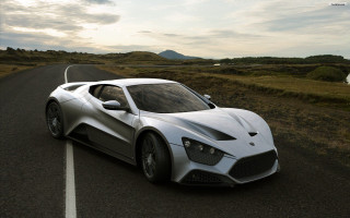 White sports car road field - a road next free wallpaper