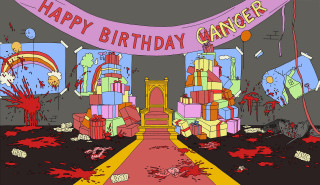 Birthday banner gifts red carpet - a yellow line free wallpaper