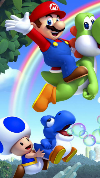 Cartoon character flying rainbow background - a rainbow in the sky free wallpaper