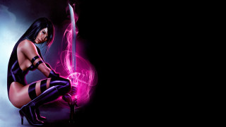 Woman black pink outfit knife - art of brom free wallpaper for desktop
