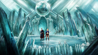 Frozen cave crystal ball fantasy - matte painting concept art free wallpaper