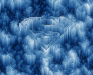 Superman logo clouds raindrops blue - c4d free wallpaper