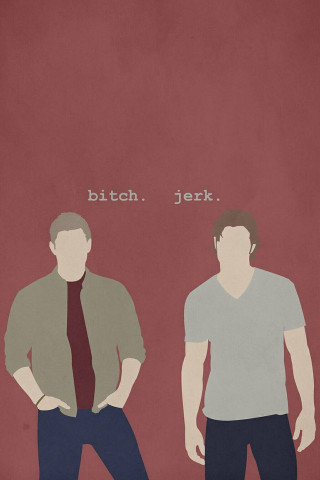 Two men standing words written - free vintage wallpaper