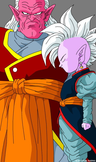 Cartoon man woman white hair - ribbon free wallpaper