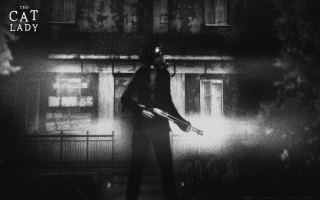 Man holding gun building cat - noir free wallpaper