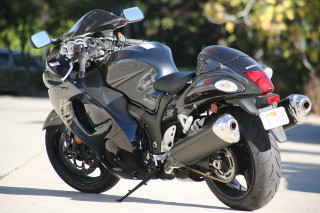 Motorcycle parked road tree line - a motorcycle free wallpaper