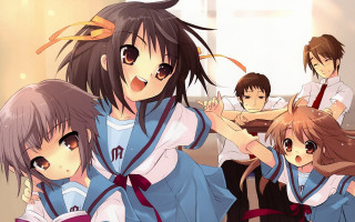 Anime girls room window man 2 - a man in the background free wallpaper