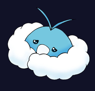 Blue bird sleeping cloud eyes - thunderstorm free wallpaper