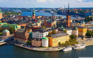 City river bridge boats water - carl gustaf pilo free wallpaper