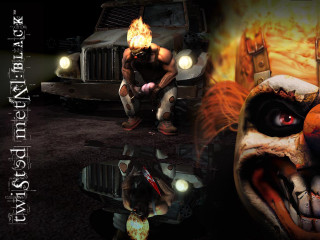 Creepy man fireball demonic truck - demonic free wallpaper