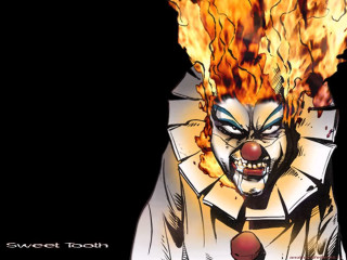 Clown face fire image pic - ed roth free wallpaper