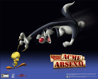 Cartoon character chasing cat acme - loony toon free wallpaper