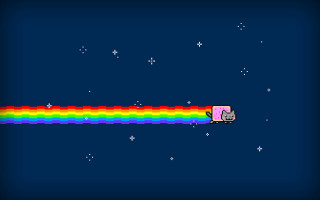 Rainbow colored object flying sky - wallpaper free wallpaper