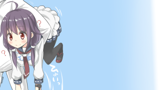 Anime girl purple hair school - flat free wallpaper