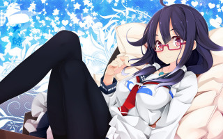 White shirt black pants anime - her leg free wallpaper