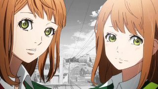 Anime girls green eyes train - concept art free wallpaper