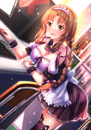 Woman dress hat laptop window - hint of yayoi kasuma free wallpaper