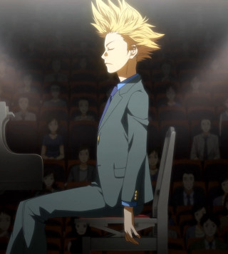 Man sitting piano crowd theater - andrew law free wallpaper