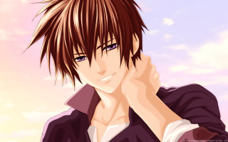 Cedric seaut anime portrait sunset - a purple shirt free wallpaper