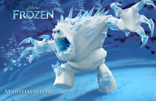 Frozen ice monster mouth open - tooth free wallpaper
