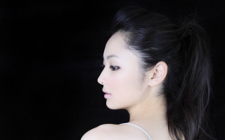 Woman ponytail white dress looking - airbrush free wallpaper