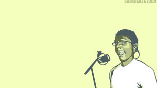 Man glasses microphone yellow background - a yellow background free wallpaper for desktop