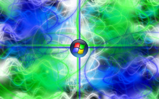 Blue green sphere vaporwave glow - swirl free wallpaper