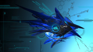 Futuristic blue object design background - a futuristic design free wallpaper