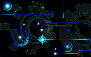 Blue black background clock circles - circle free wallpaper