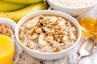 Oatmeal banana nuts orange juice - ed benedict free wallpaper
