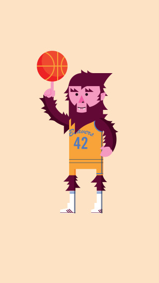 Man holding basketball number 42 - alex petruk ape free wallpaper