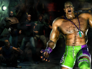 Man wrestling stance mouth open - his hands out in front free wallpaper