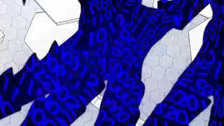 Blue white abstract painting person - de stijl free wallpaper