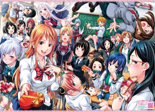 Anime group chalkboard background characters - a manga drawing free wallpaper for desktop