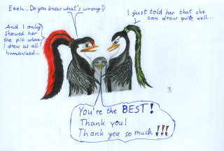Penguins thought bubble best thank - two penguin free wallpaper