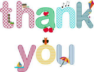 Thank you card bird umbrella - bold free wallpaper