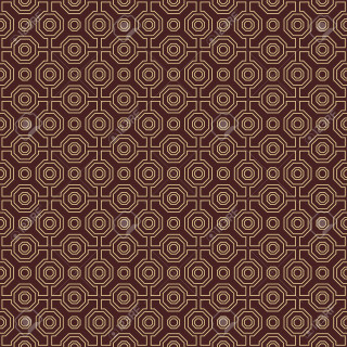 Red gold geometric pattern circles - art deco free wallpaper