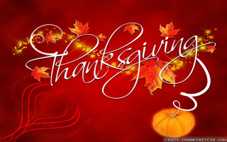 Thanksgiving greeting pumpkin leaves autumn - white lettering free wallpaper