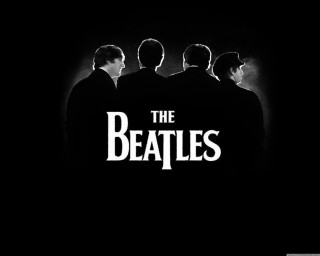 Beatles logo black background smoke - suit free wallpaper
