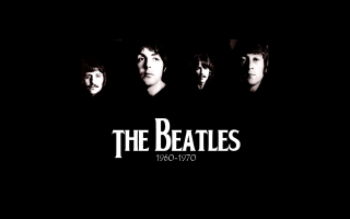 Beatles band logo black background - 1 9 6 0 s free wallpaper