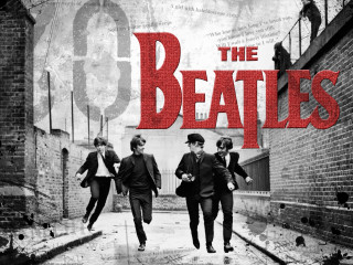 Men running street brick wall - excessivism free wallpaper