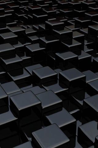 Black square objects room black 3 - image free wallpaper