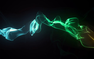 Green blue smoke swirls dark - the dark sky free wallpaper