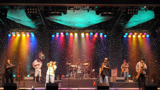 Stage performance band lighting group - stage free wallpaper