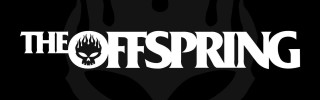 Offspring logo skull monochrome girls - white lettering free wallpaper