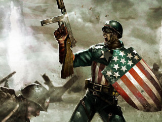 Soldier gun cross flag group - a group of soldiers free wallpaper